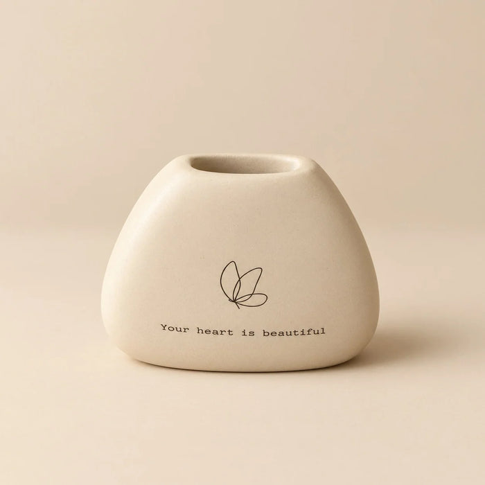 LITTLE BLOOMS MINIATURE VASE - YOUR HEART IS BEAUTIFUL