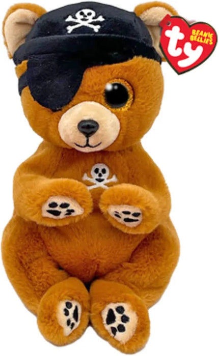 Ty Beanie Bellies - Scully the Pirate Bear - Stuffed Animal