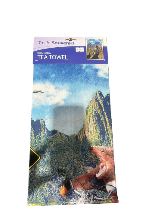 TEA TOWEL DEVIL BORN WILD